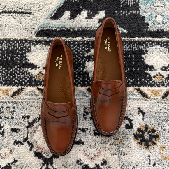G.H.BASS Whitney Weejuns Penny Loafers Cognac main image 4